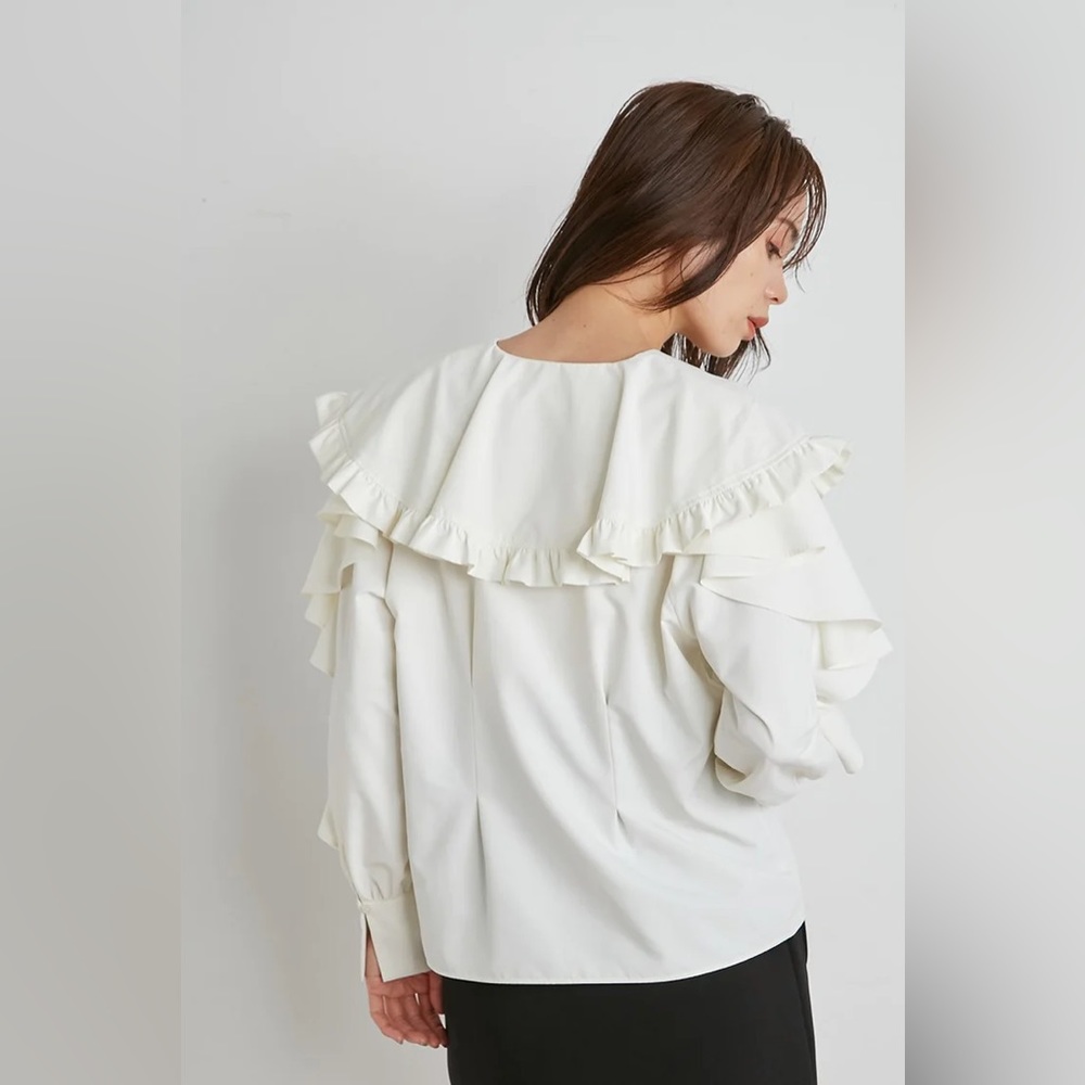SNIDEL VOLUME RUFFLE BLOUSE One size - Picture 4 of 12